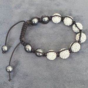 Crystal and Cord Bracelet